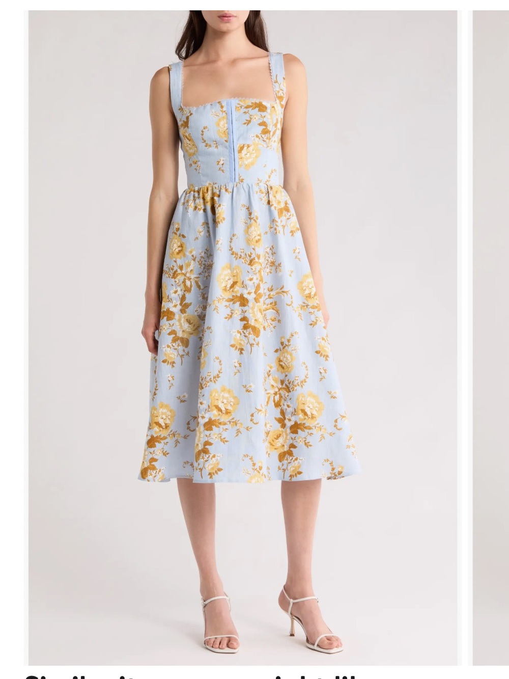 Reformation tagliatelle floral linen Midi
